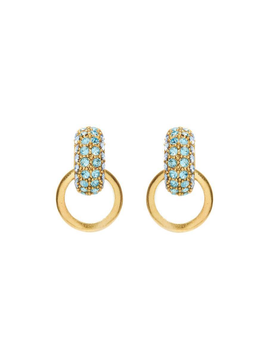Pave Crystal Link Earrings Earrings Women Oscar De La Renta - 1