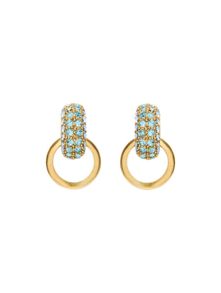 Pave Crystal Link Earrings Earrings Women Oscar De La Renta