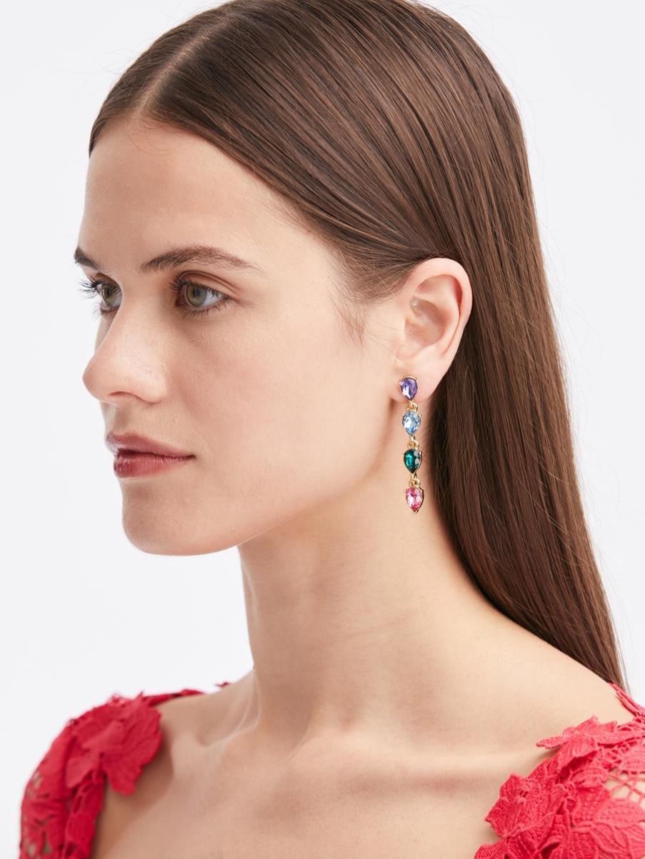 Women Oscar De La Renta Crystal Tooth Drop Earrings Earrings - 2