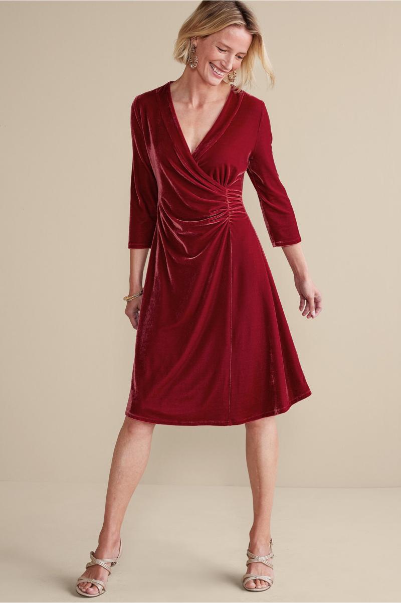 Velvet Hyannis Dress Dresses Red Dahlia Exceptional Women Soft Surroundings - 1