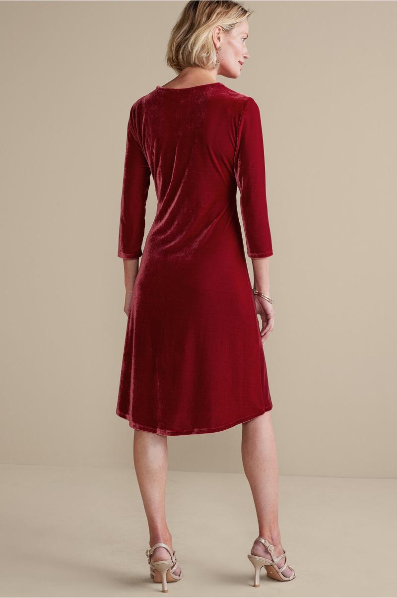Velvet Hyannis Dress Dresses Red Dahlia Exceptional Women Soft Surroundings - 2