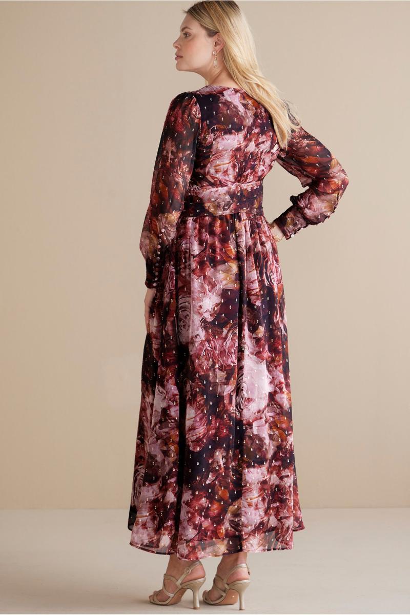 Multi Floral Soft Surroundings Women Dresses Rina Silk Dress Customized - 2