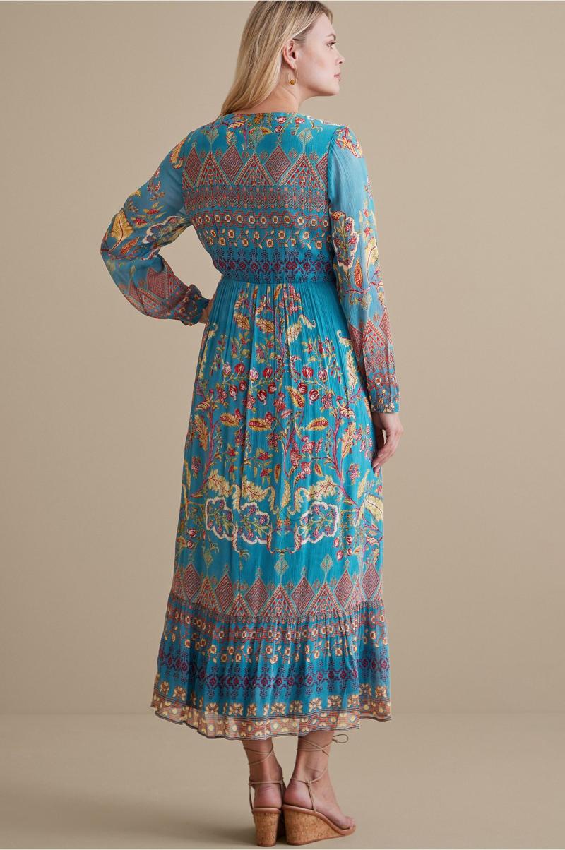 Soft Surroundings Mirapani Dress Dresses Cut-Price Women Ayaletta Blue - 2