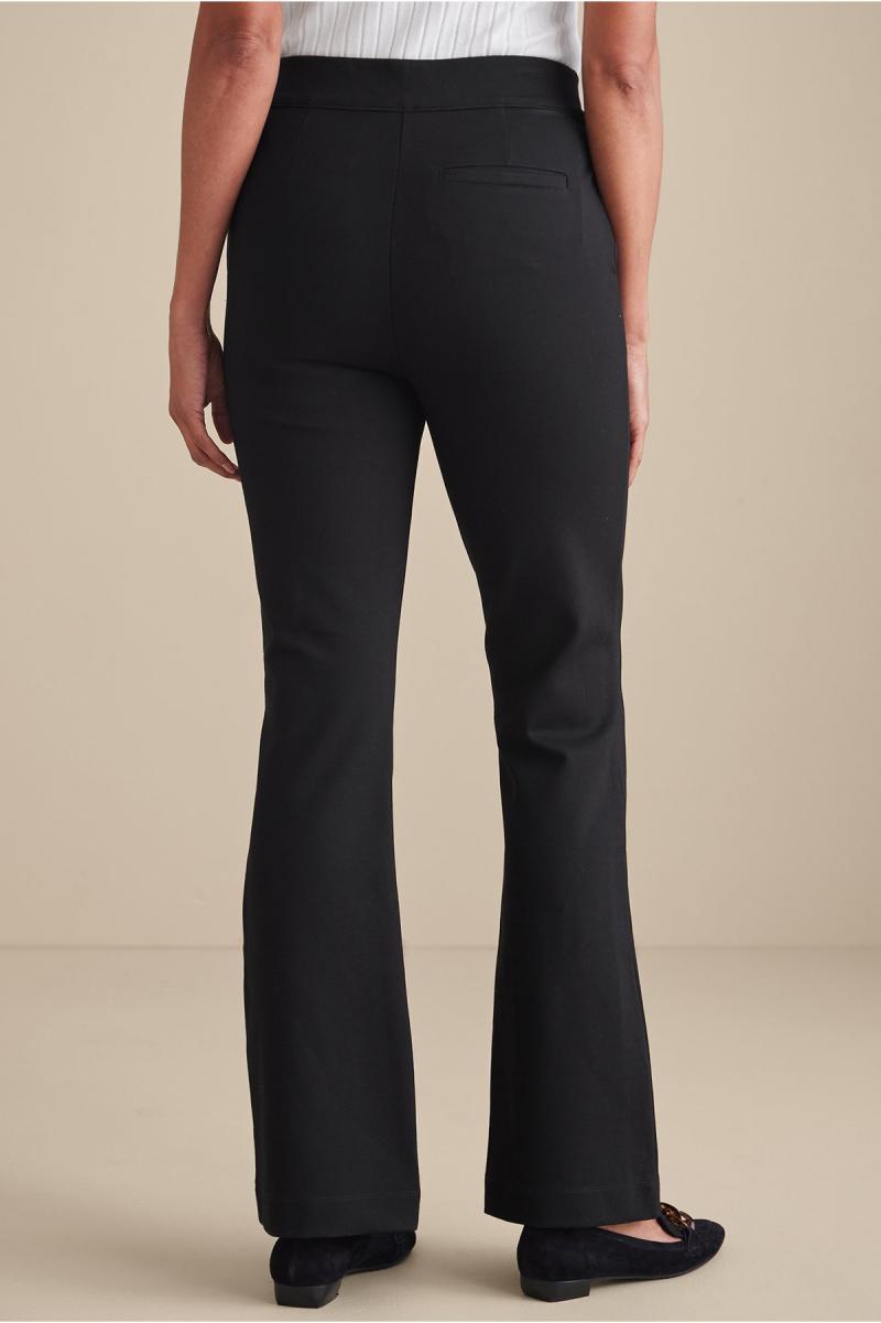 Pants Quick Soft Surroundings Soft Essential Ponte Bootcut Pants Women Black - 2