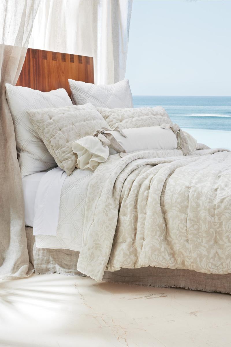 Bedding Soft Surroundings Precision Women Rose Sand Rosalyn Damask Comforter - 2