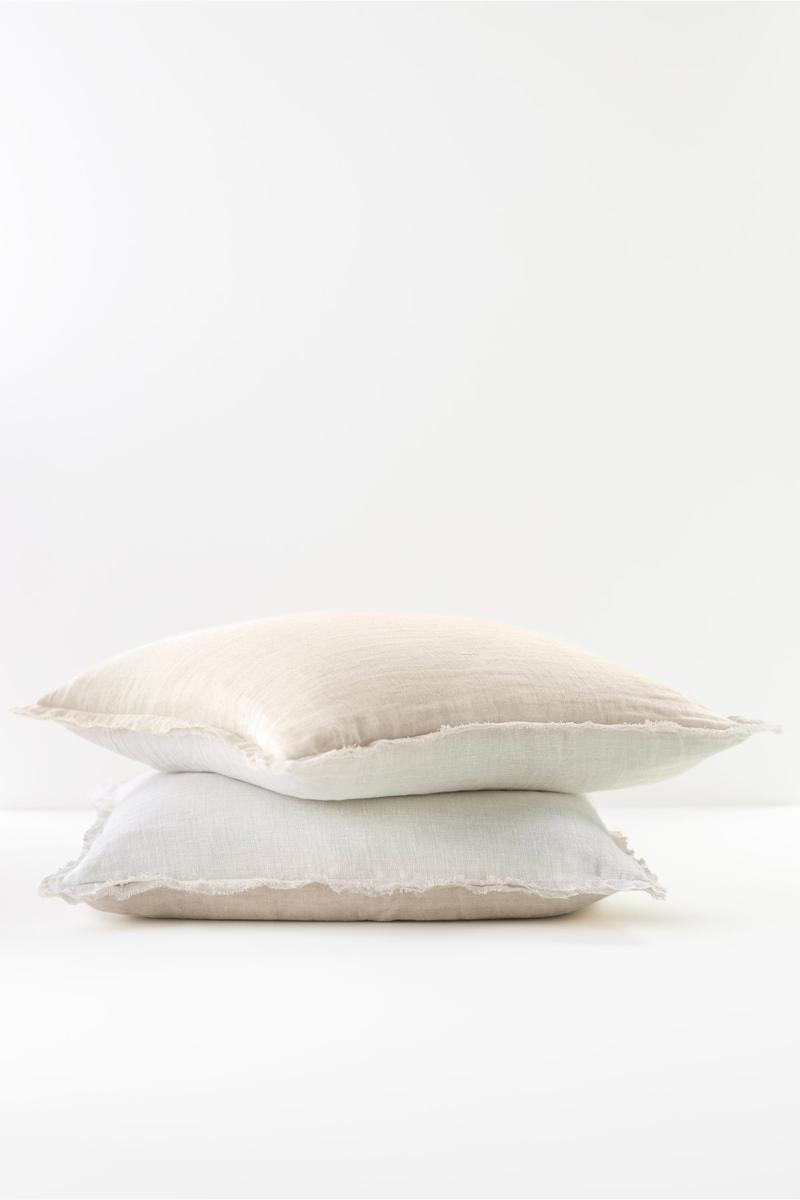 White/Natural Soft Surroundings Expert Adrina Reversible Euro Sham Women Bedding - 2