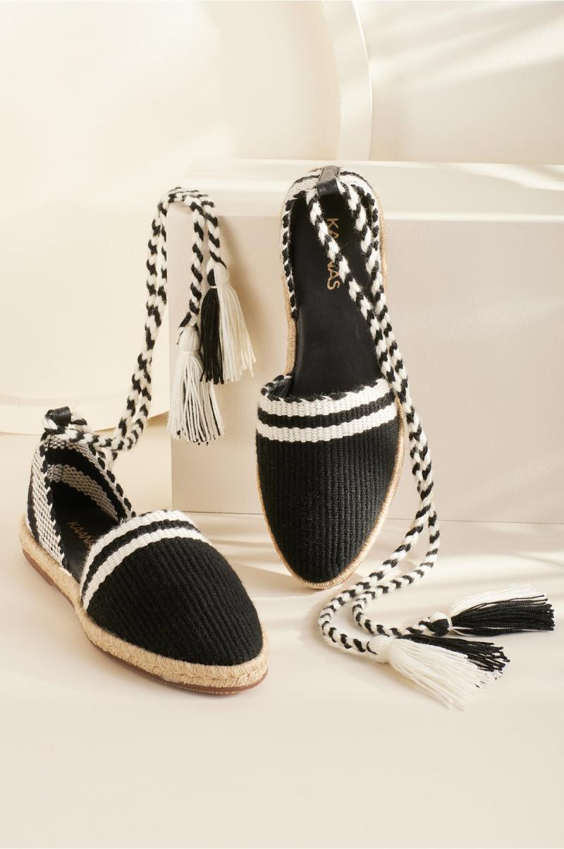 Kaanas Taya Espadrille Shoes Black Organic Soft Surroundings Women - 1