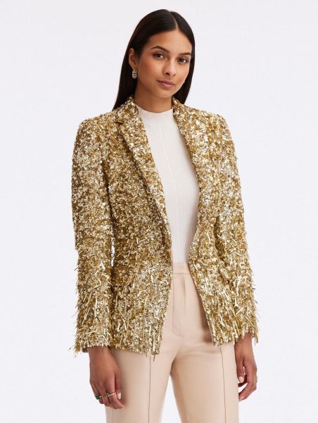 Jackets & Coats Oscar De La Renta Women Sequin & Paillette Embroidered Jacket