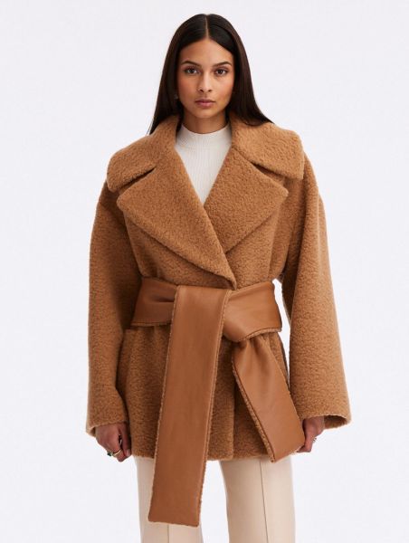 Jackets & Coats Oscar De La Renta Brushed Wool Wrap Coat Women