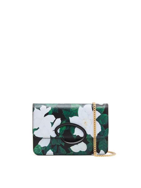 Gardenia Printed O Pochette Women Oscar De La Renta Handbags