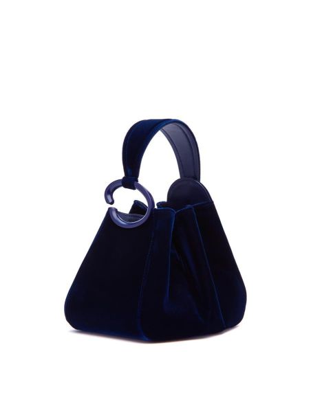 Women Handbags Velvet O Handle Bag Oscar De La Renta