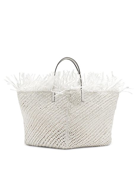 Medium Raffia Crochet Square Tote Oscar De La Renta Handbags Women