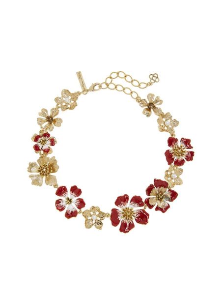 Necklaces Women Oscar De La Renta Hand-Painted Flower Necklace