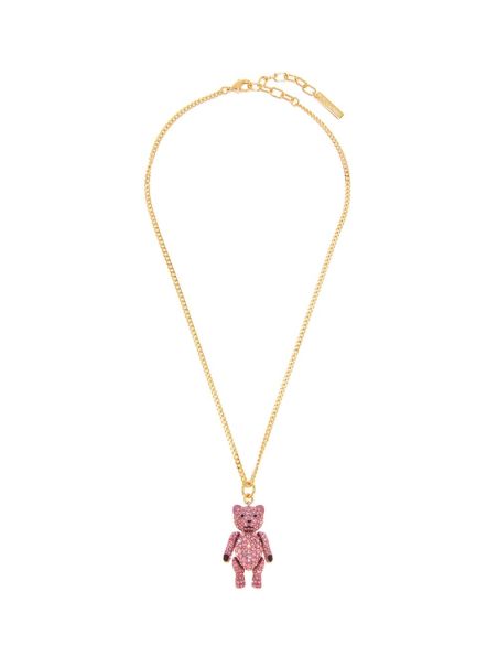 Women Baby Bear Crystal Chain Choker Oscar De La Renta Necklaces