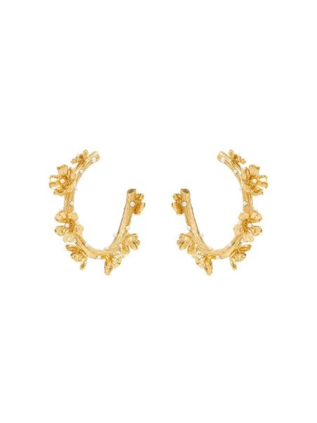 Oscar De La Renta Flower Hoop Earrings Earrings Women
