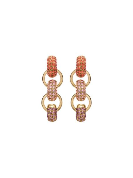 Oscar De La Renta Pave Crystal Link Drop Earrings Earrings Women