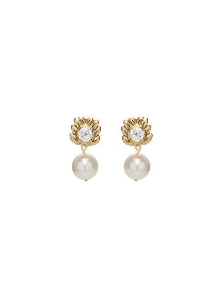 Crystal Pearl Drop Earrings Women Earrings Oscar De La Renta