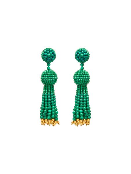 Earrings Oscar De La Renta Women Malachite Tassel Earrings