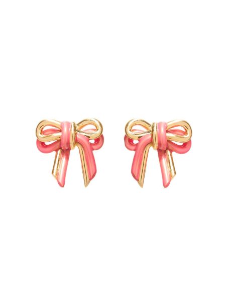 Oscar De La Renta Mini Bow Two-Tone Earrings Women Earrings