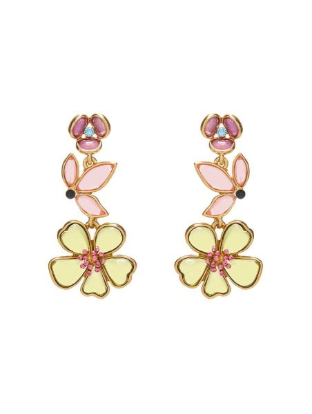 Cloudy Resin Floral Chandelier Earrings Women Earrings Oscar De La Renta