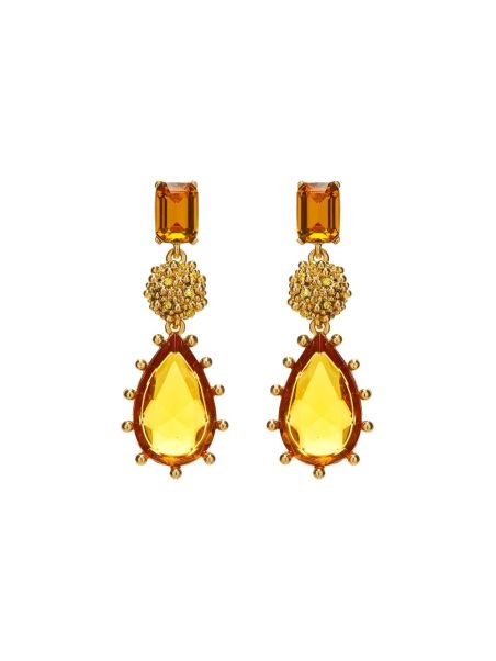 Oscar De La Renta Crystal Baroque Drop Earrings Earrings Women