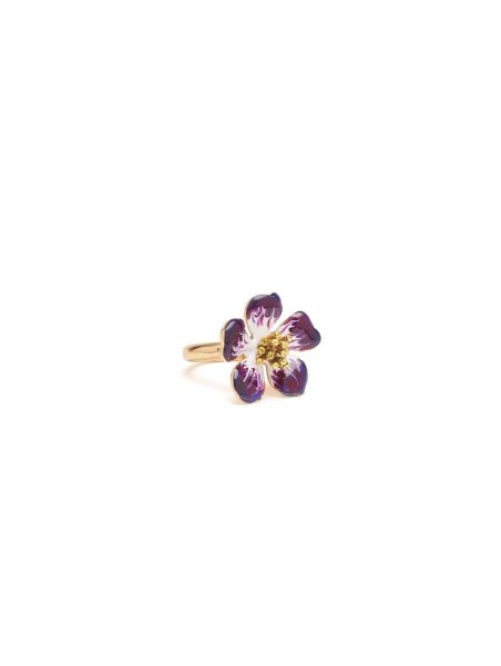 Oscar De La Renta Small Hand-Painted Flower Ring Rings Women