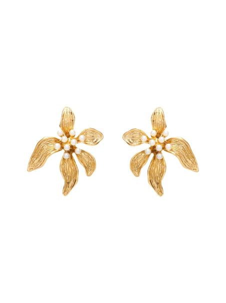 Textured Flower Earrings Oscar De La Renta For The Bride Women