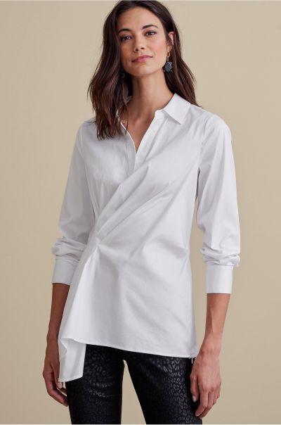 Soft Surroundings Women White Tops Leah Top Easy-To-Use