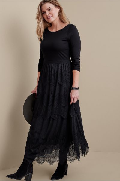 Soft Surroundings Dresses Women Black Frederica Dress Trendy