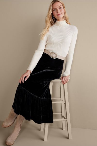 Black Skirts Savings Noelle Velvet Skirt Soft Surroundings Women