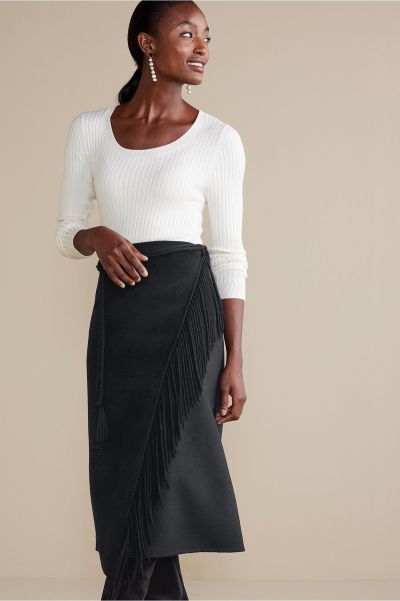 Black Discount Women Soft Surroundings Anja Skirt Skirts