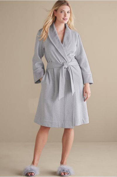 Sleepwear & Lounge Surata Robe Women Heather Grey Outlet Soft Surroundings