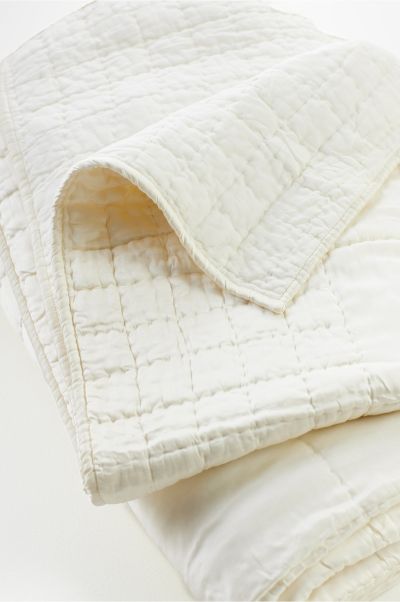 Soft Surroundings Low Cost Women Blanche Voile Quilt Ivory Bedding