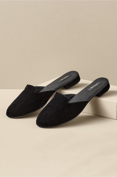 Shoes Soft Surroundings Black Kerra Velvet Slide Women Style