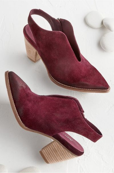 Online Bordeaux Soft Surroundings Women Shoes Hela Slingback Mule