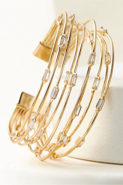 Gold Soft Surroundings Gretta Gem Cuff Fashionable Jewelry Women