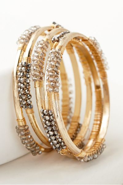 Latest Jewelry Women Gold Ratana Bracelet Set Soft Surroundings