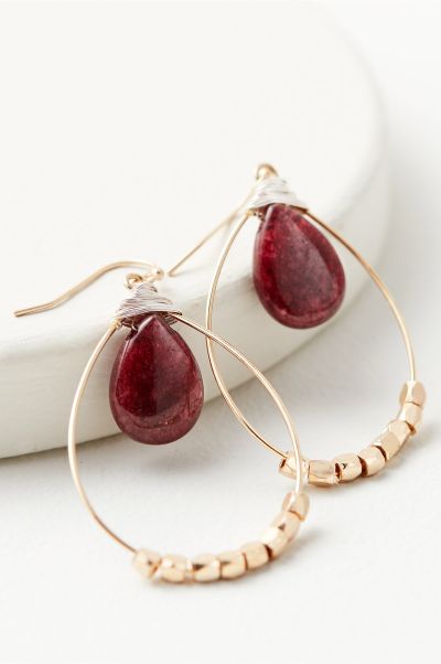 Intuitive Women Jewelry Soft Surroundings Geneva Teardrop Earring Red Multi