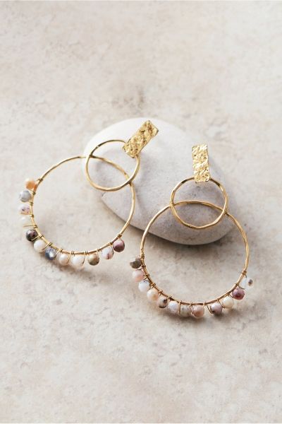 Chelsea Hoop Earring Women Soft Surroundings Online Jewelry Neutral Multi