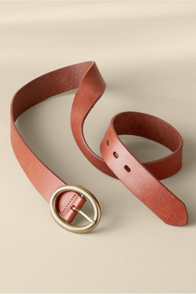 Women Soft Surroundings Belts Monaco Leather Belt Black Store