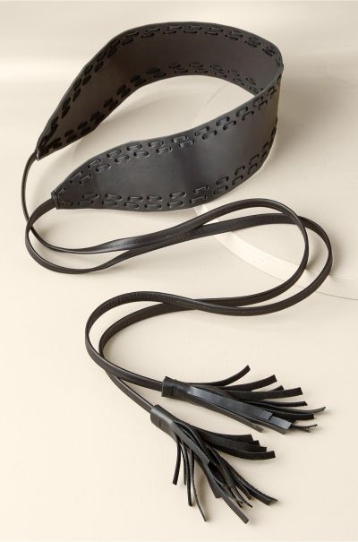 Trendy Belts Irena Whipstitch Belt Soft Surroundings Women Black